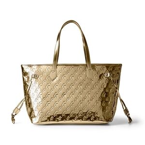 LIGHTLY USED- GOLD MONOGRAM GLAMAHOLIC TOTE BAG